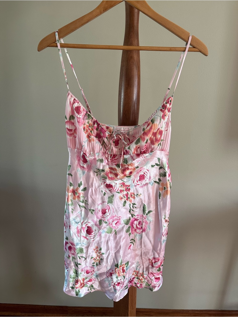 Pink Floral Satin Slip Dress - Women Intimates & Sleepwear